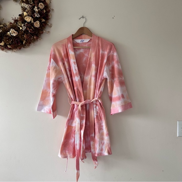 WILD SAGE | Splash Ink Waffle Knit Robe - Picture 2 of 3